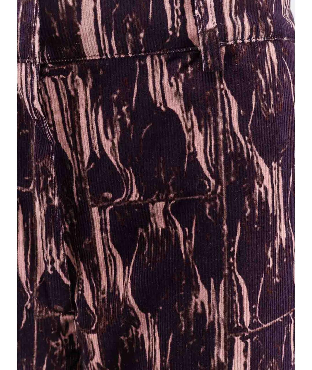DRIES VAN NOTEN Фиолетовые хлопковые прямые брюки, фото 3