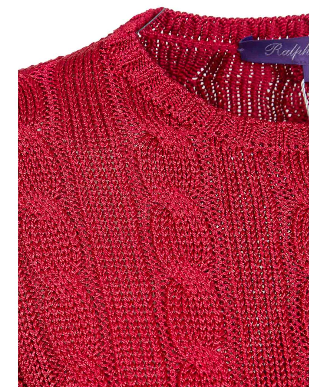 POLO RALPH LAUREN Красный шелковый джемпер / свитер, фото 3