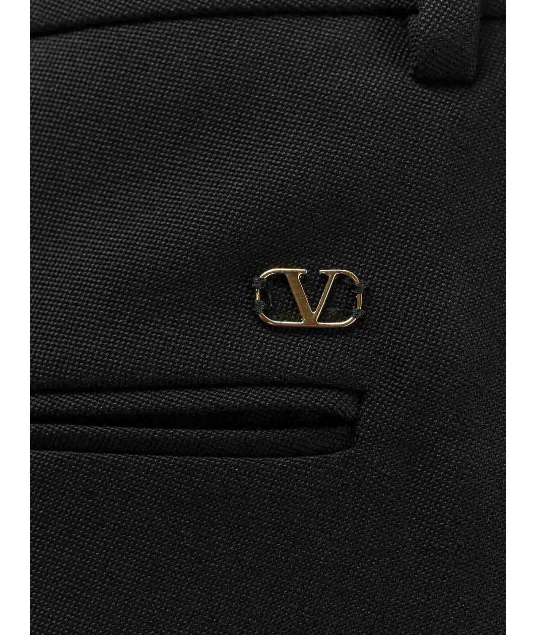 VALENTINO Черные шерстяные повседневные брюки, фото 3