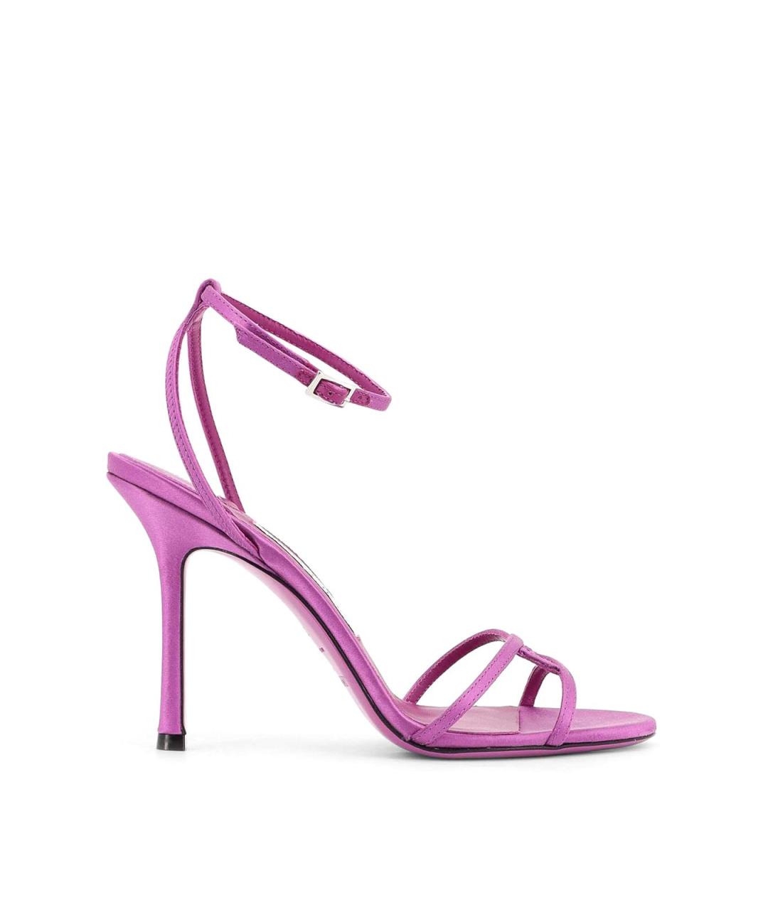 JIMMY CHOO Фиолетовые текстильные босоножки, фото 1