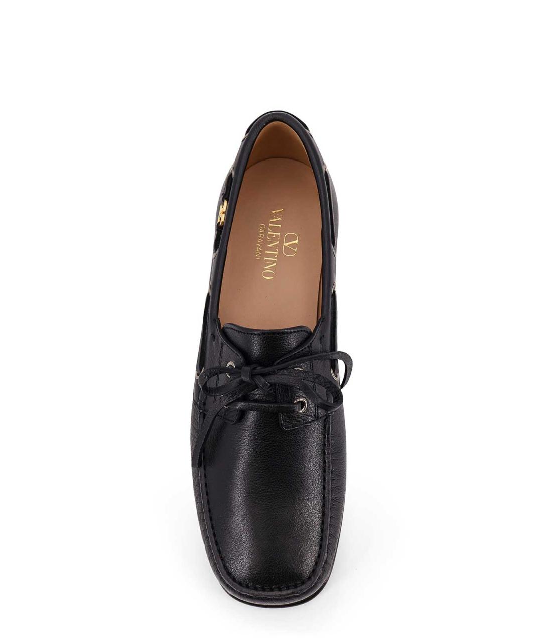 VALENTINO Черные кожаные лоферы, фото 5