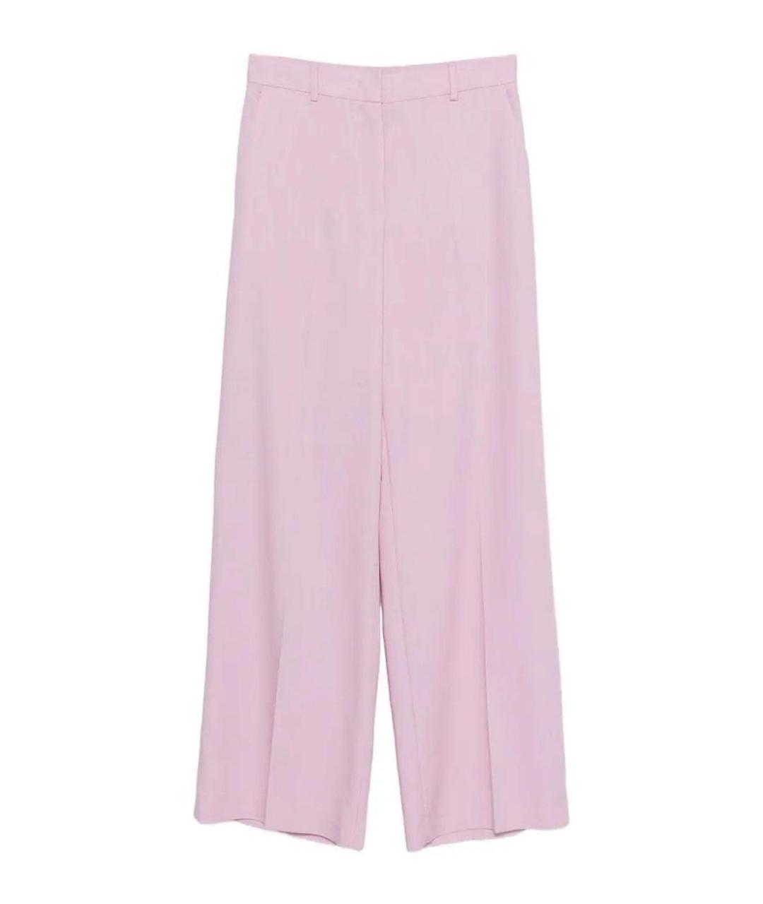 MSGM Розовые вискозные брюки широкие, фото 1