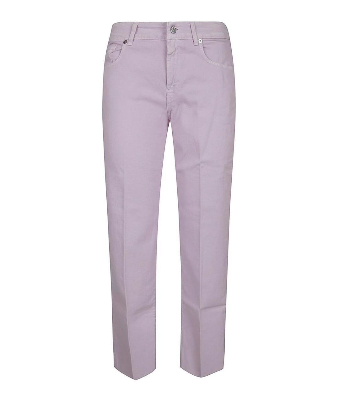 7 FOR ALL MANKIND Розовые хлопковые прямые джинсы, фото 1