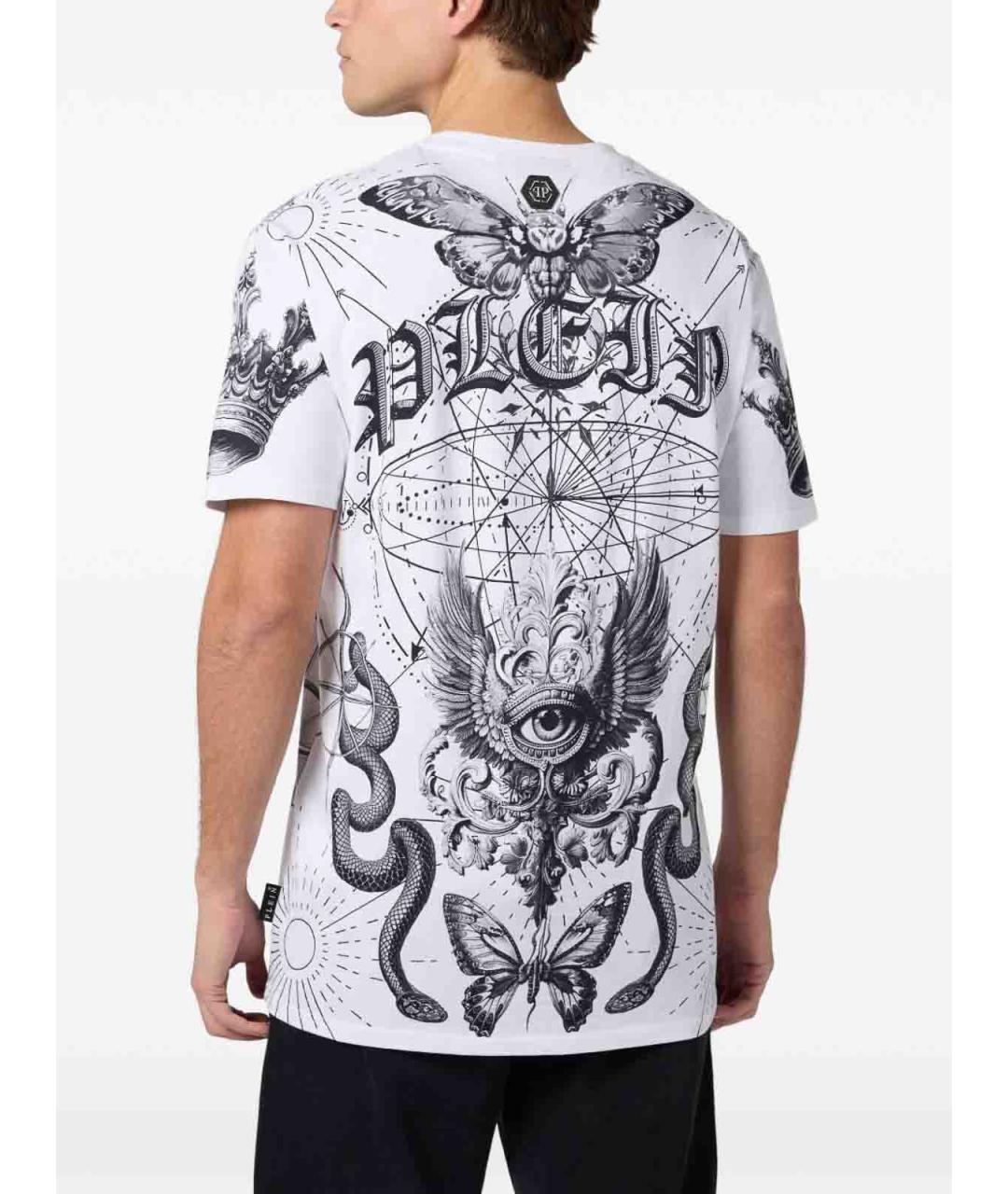 PHILIPP PLEIN Белая хлопковая футболка, фото 2