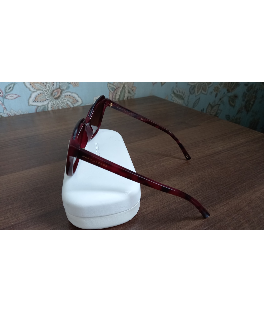 MARC JACOBS Бордовые пластиковые солнцезащитные очки, фото 5
