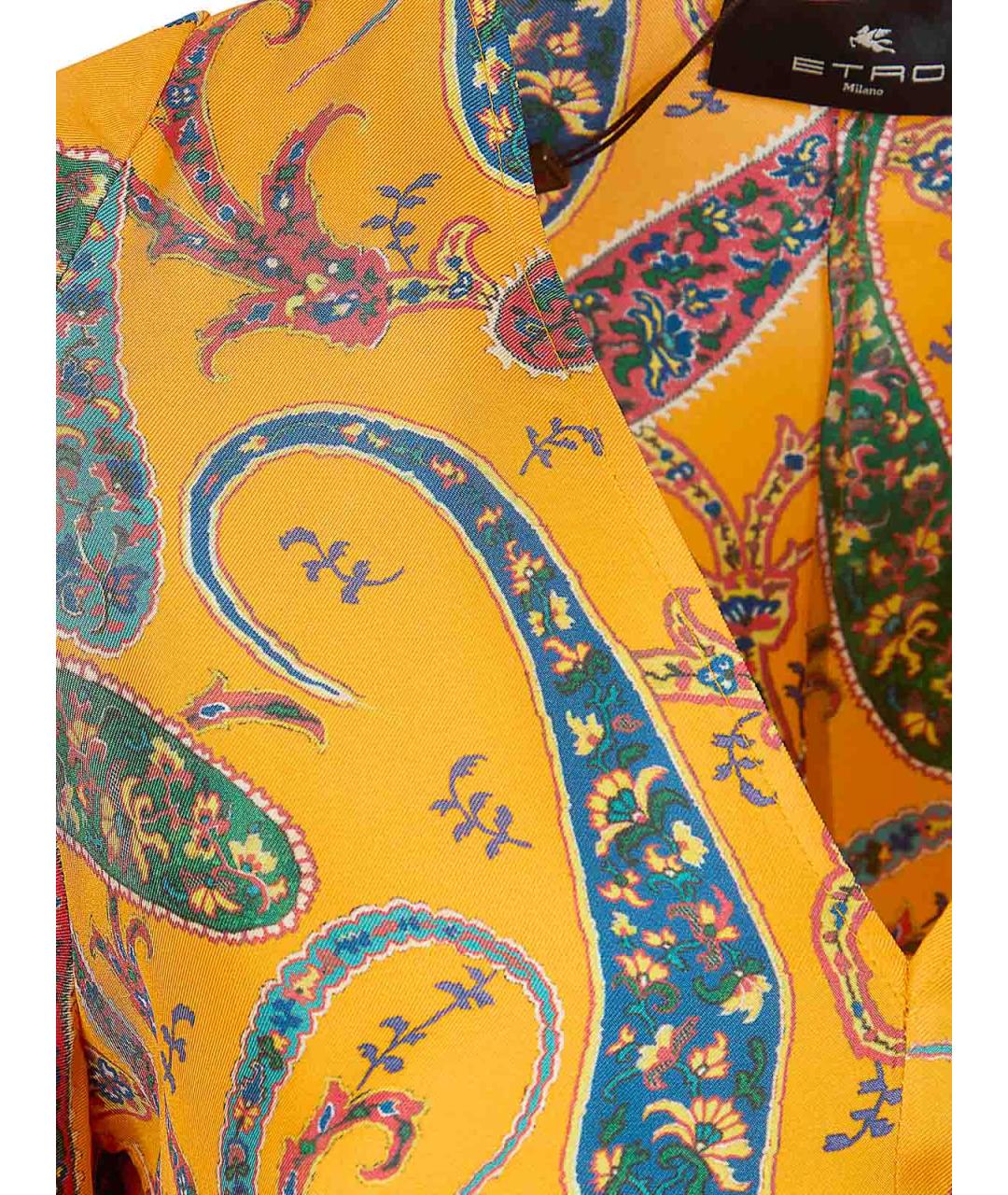 ETRO Мульти шелковое повседневное платье, фото 3
