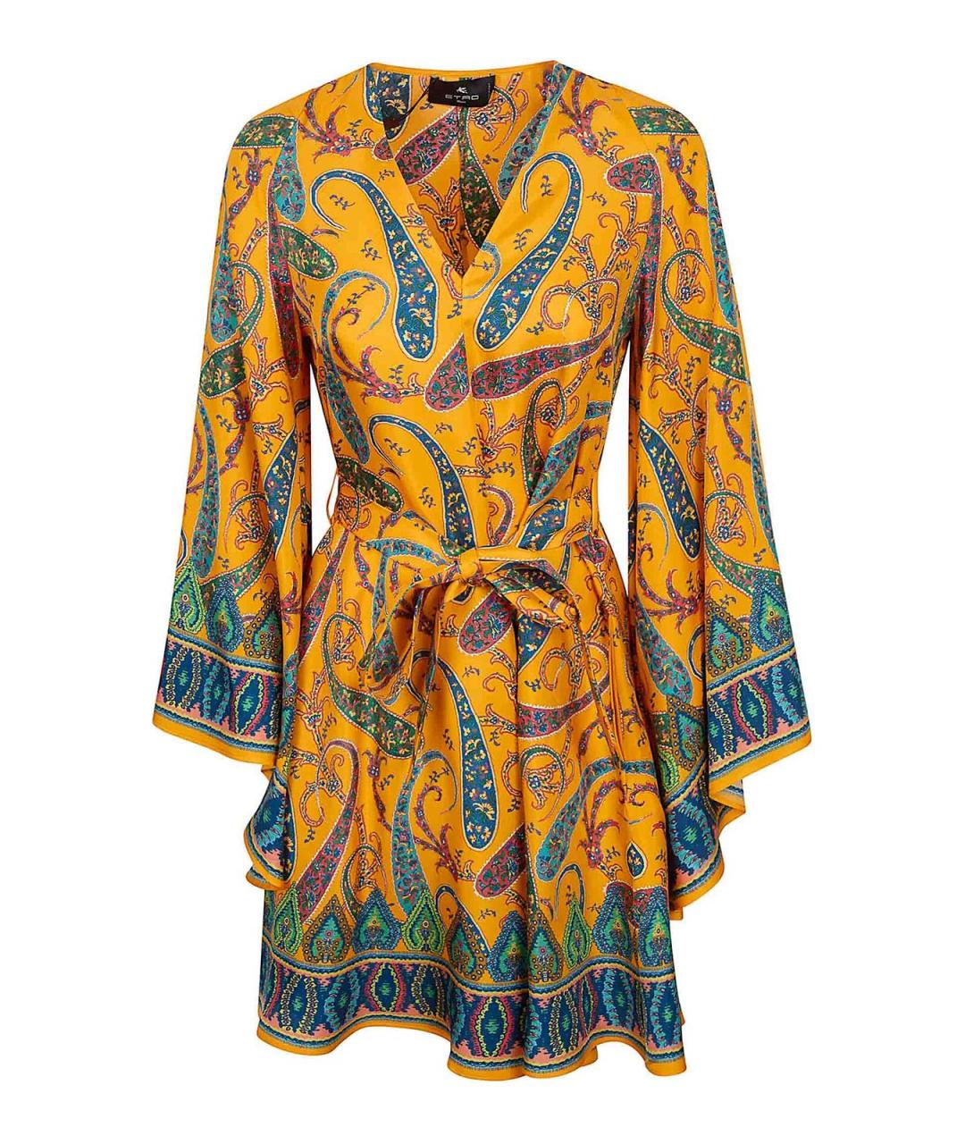 ETRO Мульти шелковое повседневное платье, фото 1