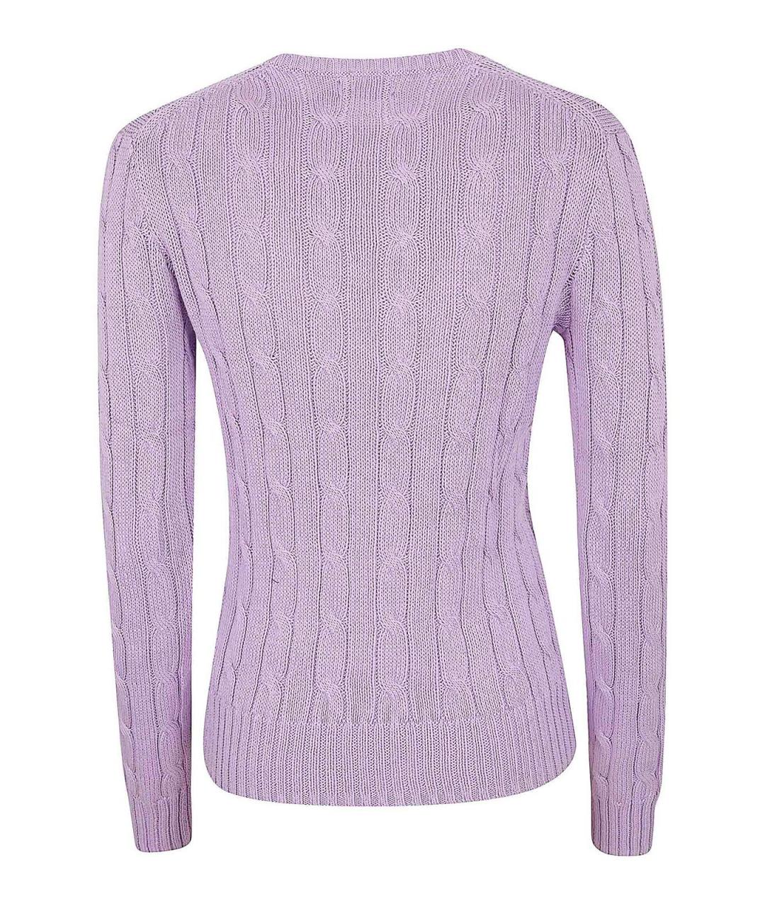 POLO RALPH LAUREN Фиолетовый хлопковый джемпер / свитер, фото 2