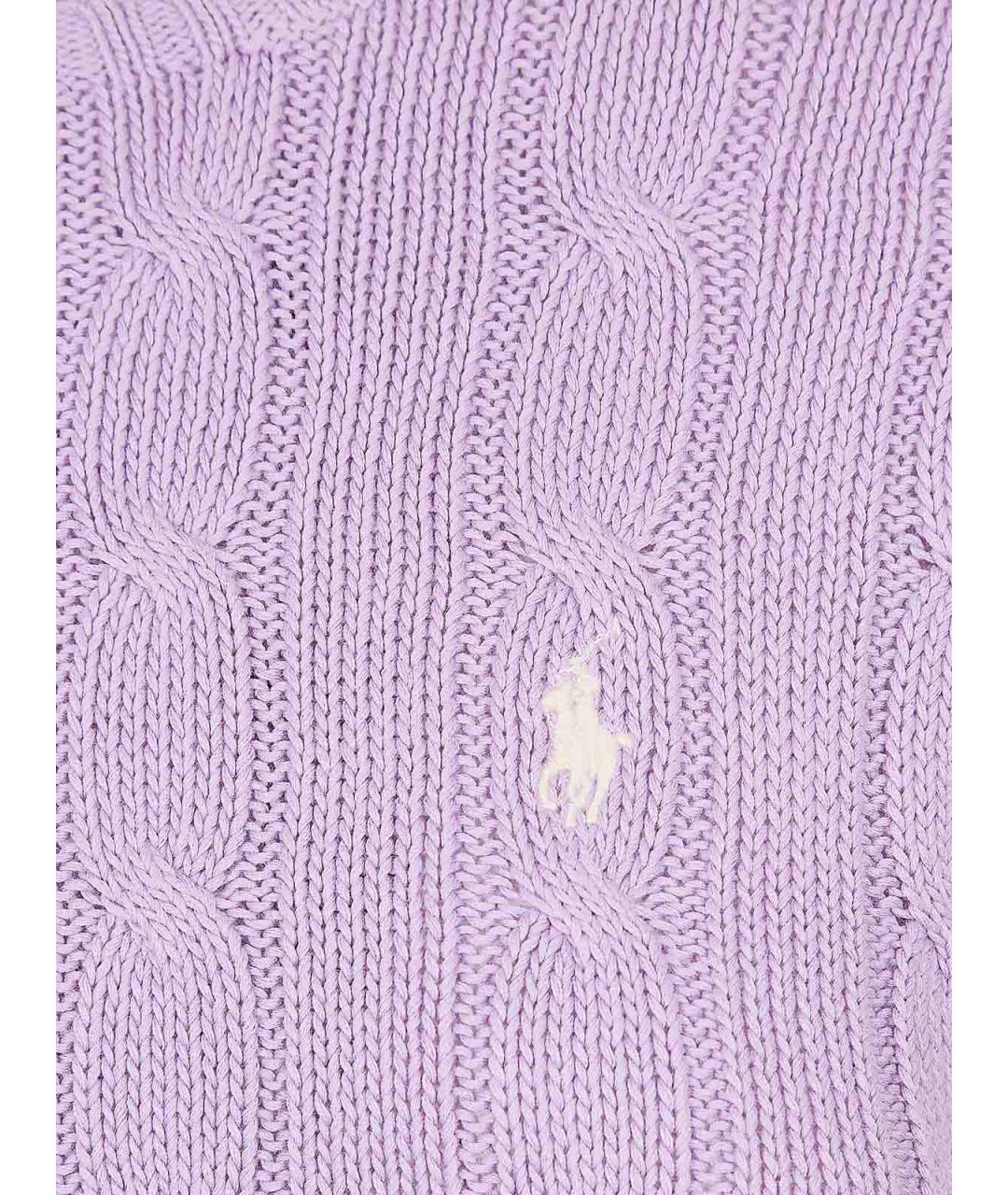 POLO RALPH LAUREN Фиолетовый хлопковый джемпер / свитер, фото 3