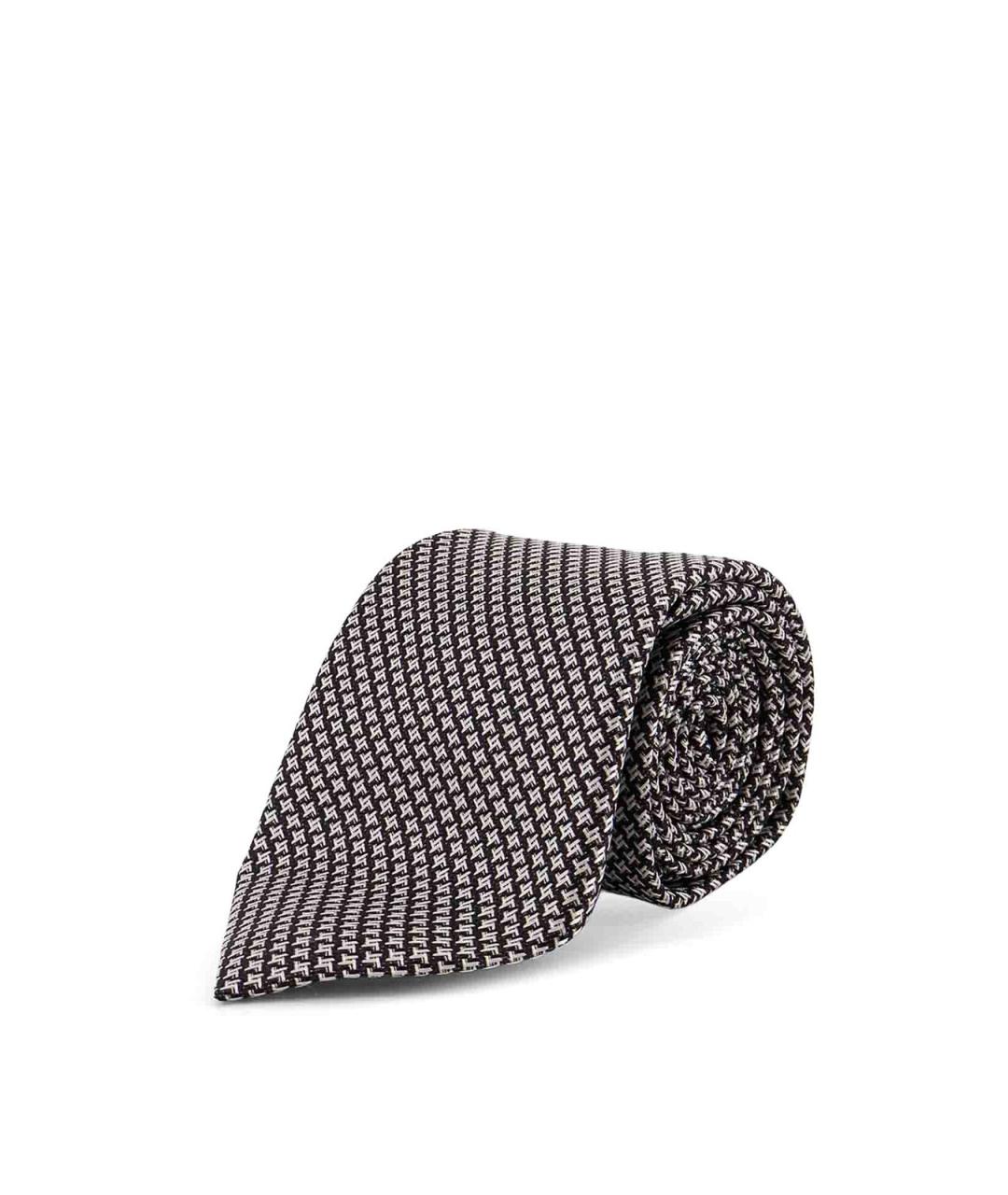 TOM FORD Черный шелковый галстук, фото 1
