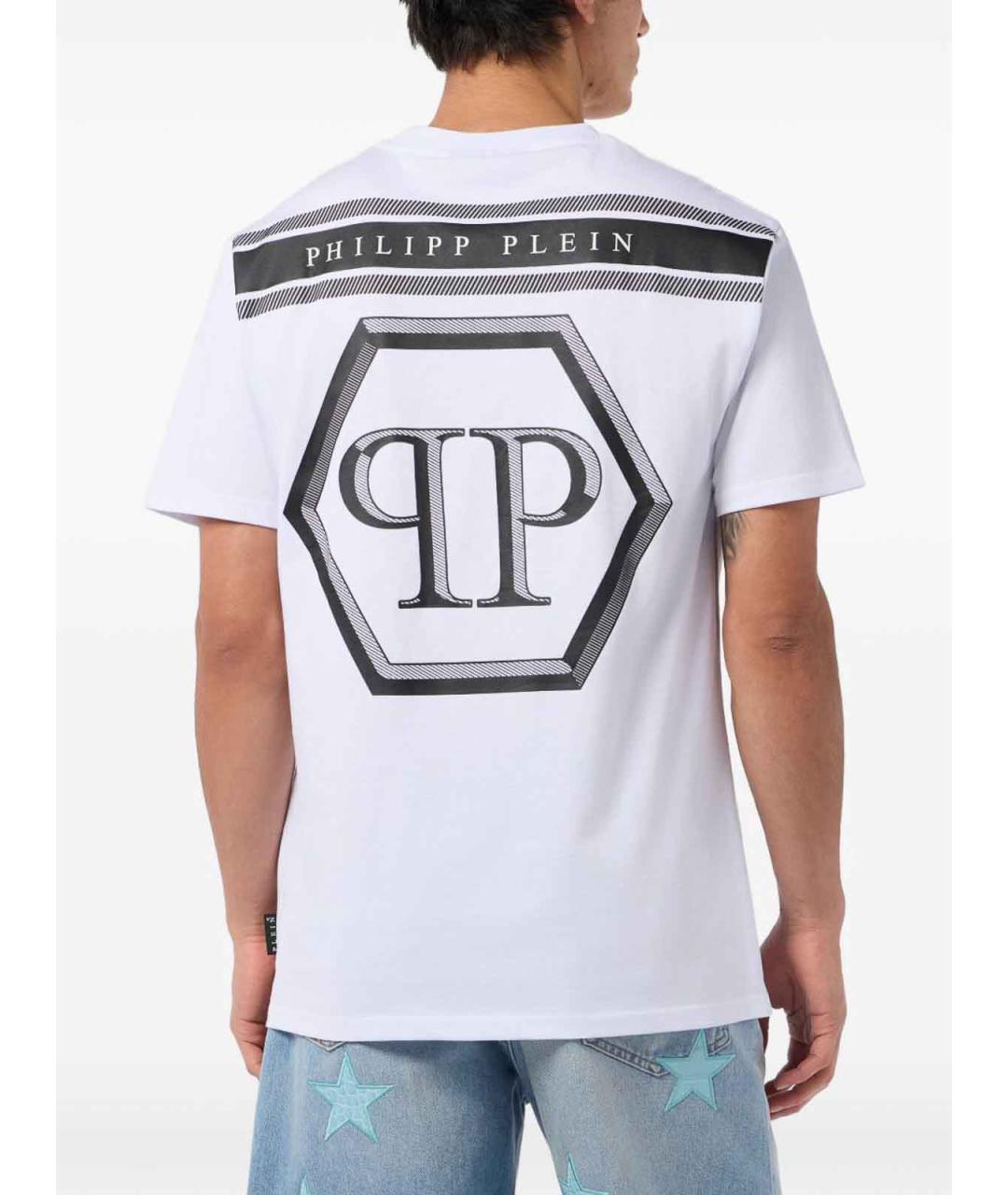 PHILIPP PLEIN Белая хлопковая футболка, фото 3