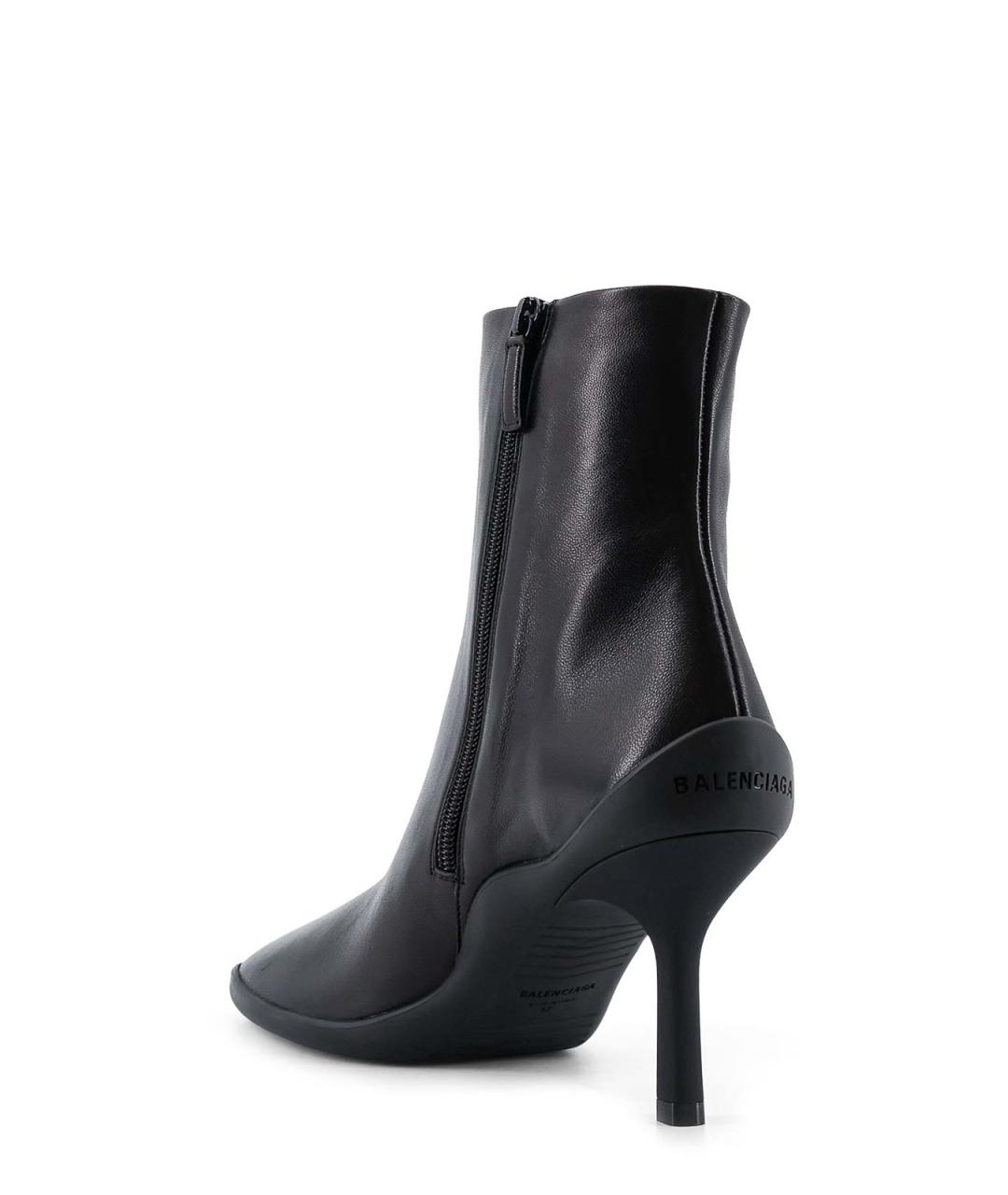 BALENCIAGA Черные кожаные ботильоны, фото 3