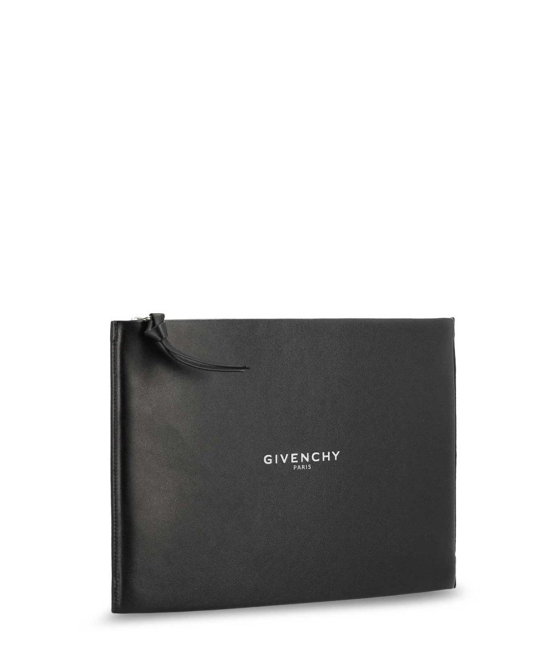 GIVENCHY Черная кожаная барсетка, фото 3
