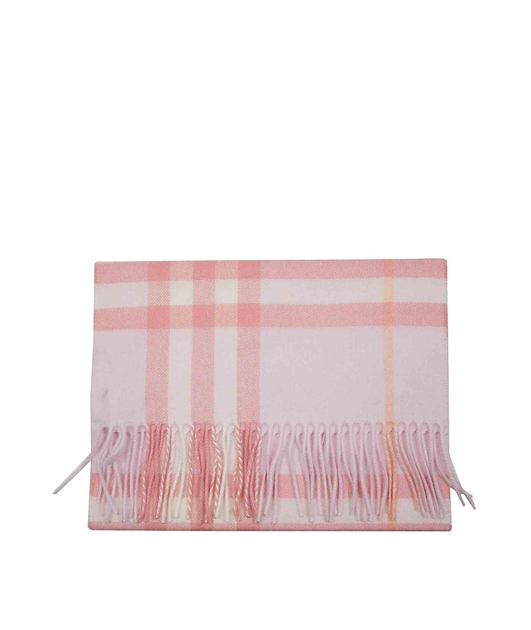 BURBERRY Розовый кашемировый шарф, фото 1