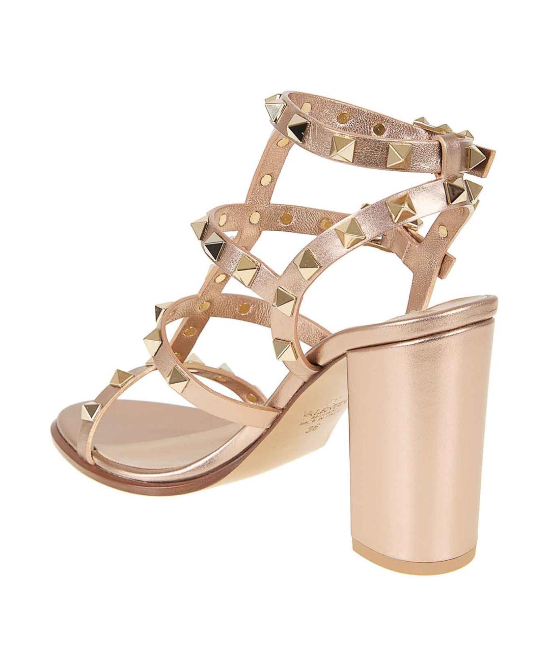 VALENTINO Розовые кожаные босоножки, фото 3