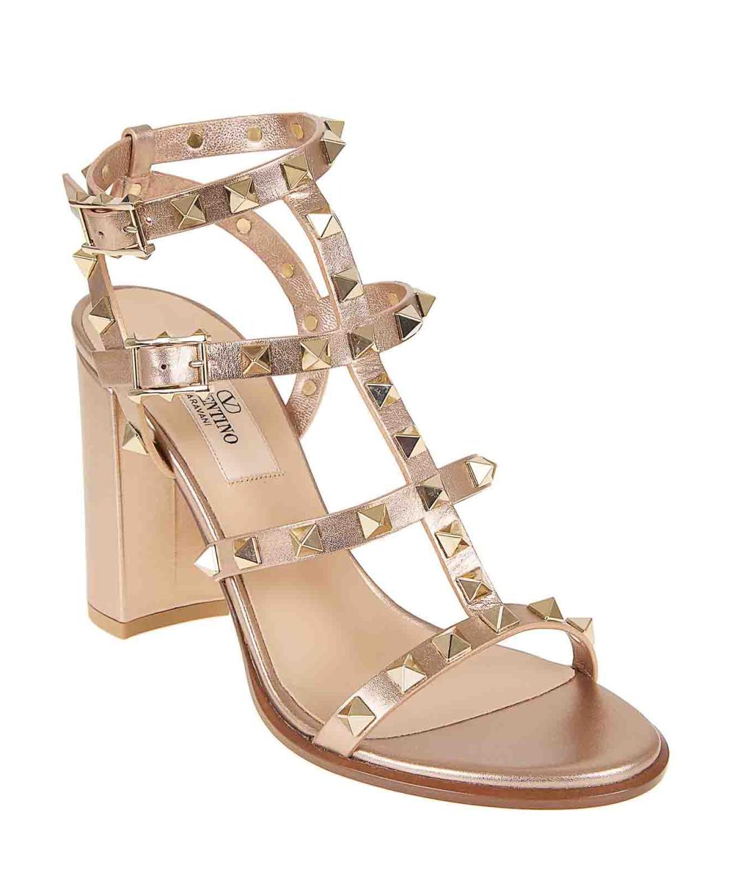 VALENTINO Розовые кожаные босоножки, фото 2
