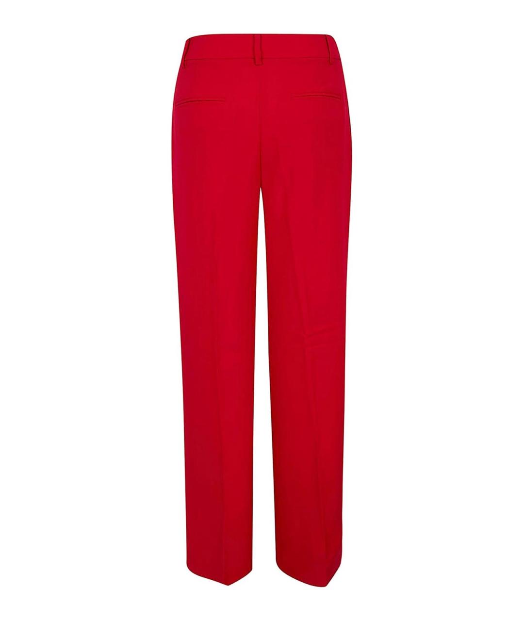 RALPH LAUREN Красные полиэстеровые прямые брюки, фото 2