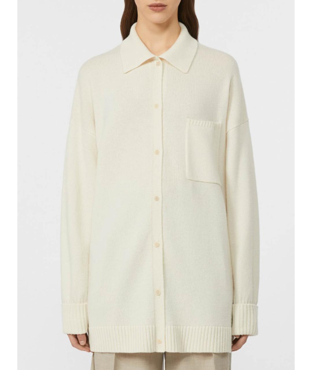 MAX MARA Белая кашемировая рубашка, фото 3
