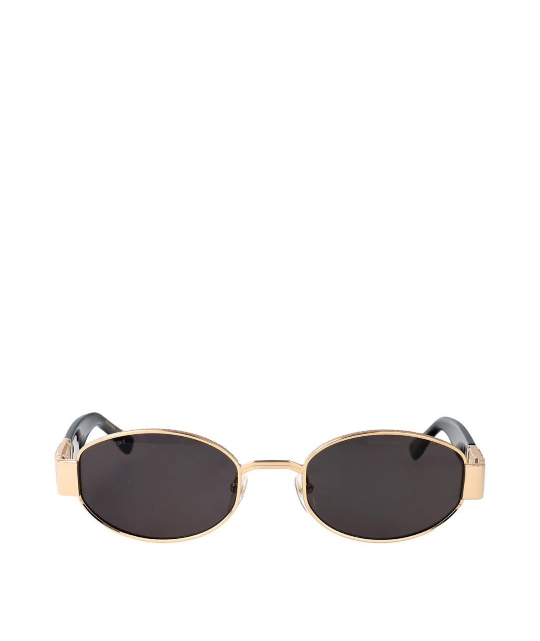 DSQUARED2 Золотые металлические солнцезащитные очки, фото 1