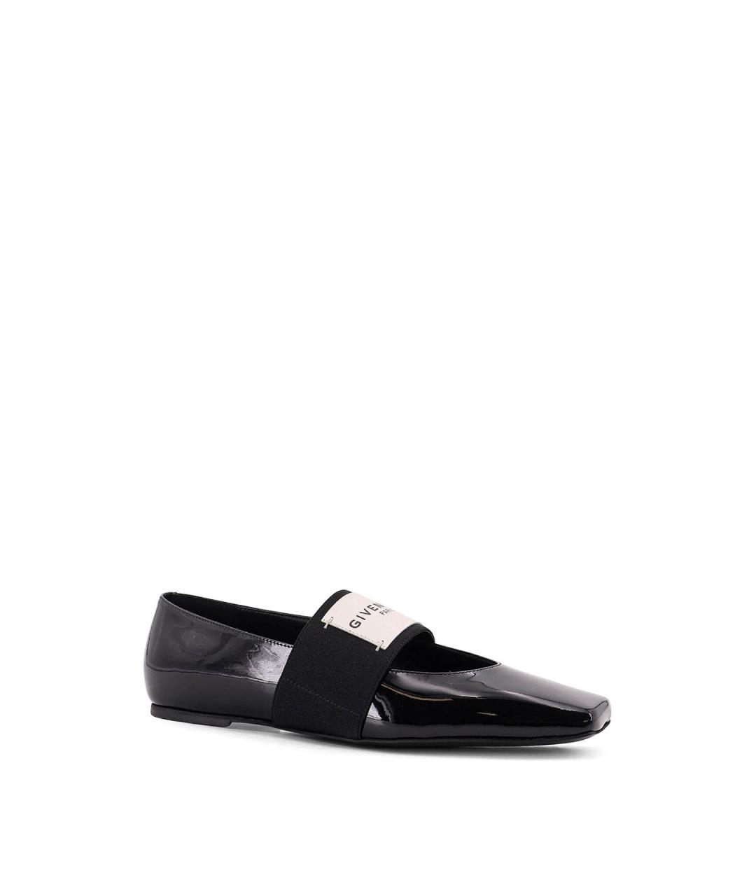 GIVENCHY Черные кожаные балетки, фото 2