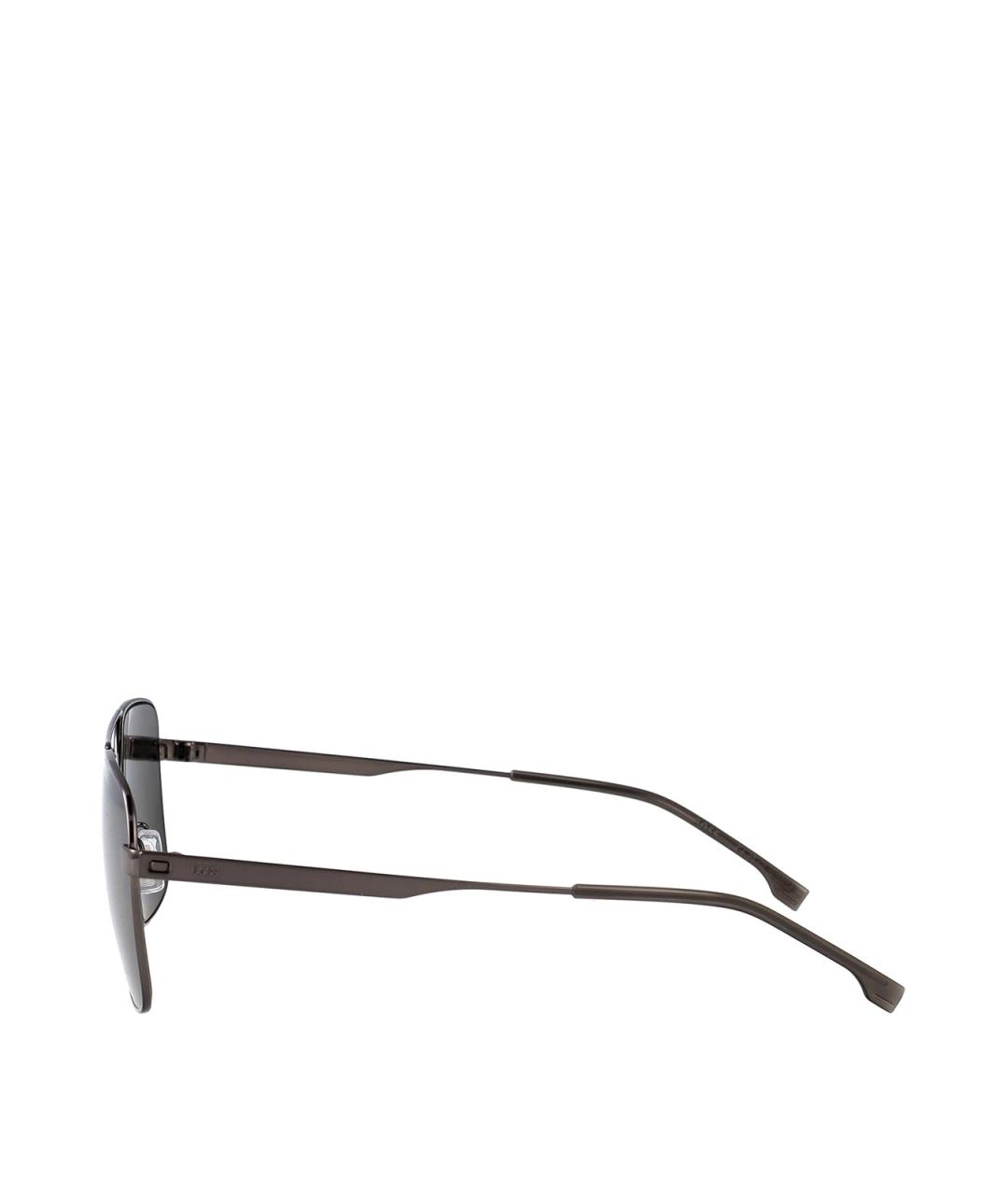 HUGO BOSS Серые металлические солнцезащитные очки, фото 3