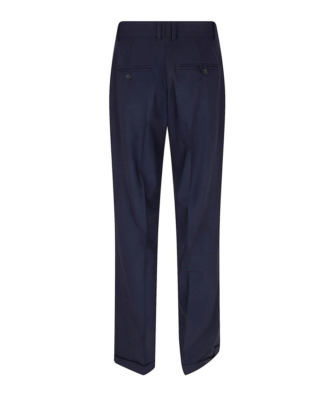 POLO RALPH LAUREN Синие шерстяные брюки широкие, фото 2