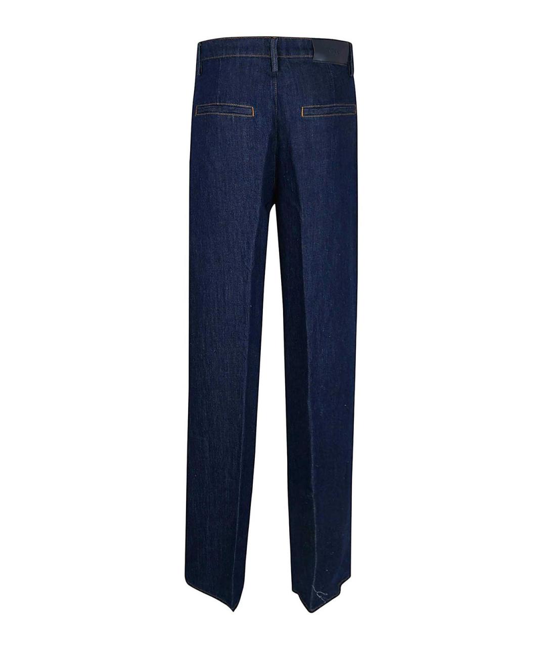7 FOR ALL MANKIND Темно-синие хлопковые прямые джинсы, фото 2