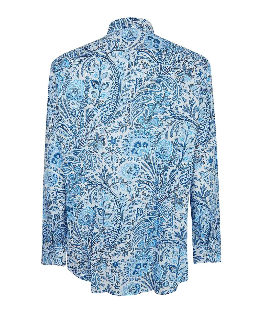ETRO Голубая хлопковая кэжуал рубашка, фото 2