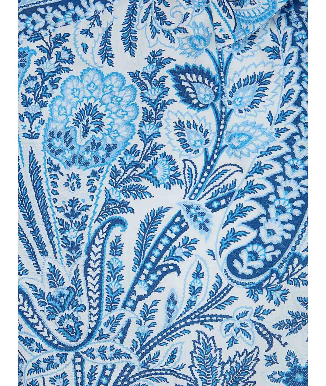 ETRO Голубая хлопковая кэжуал рубашка, фото 3