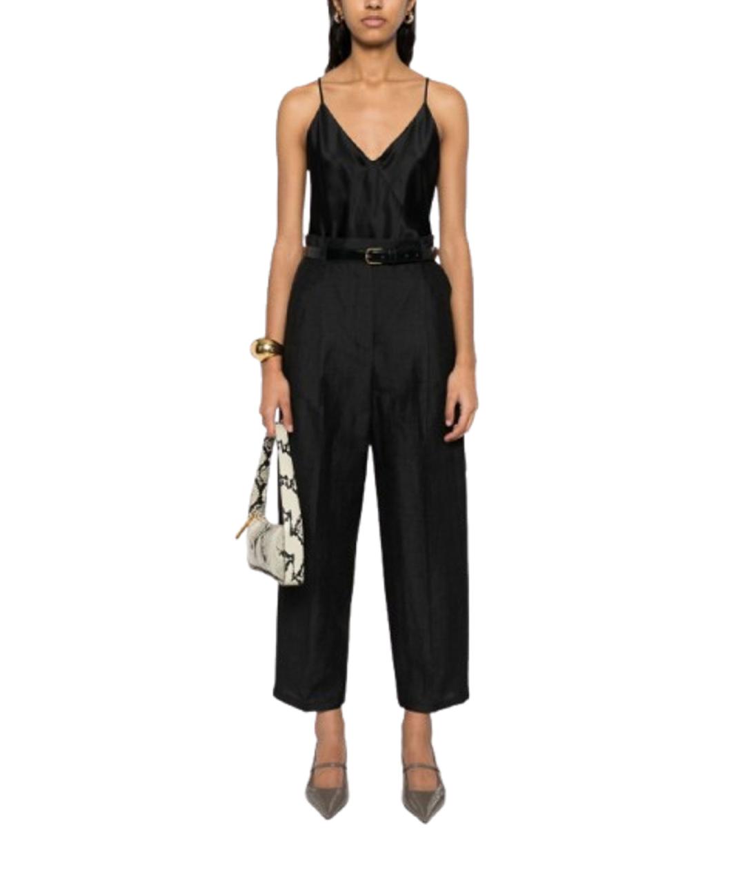 MAX MARA Серые льняные прямые брюки, фото 2
