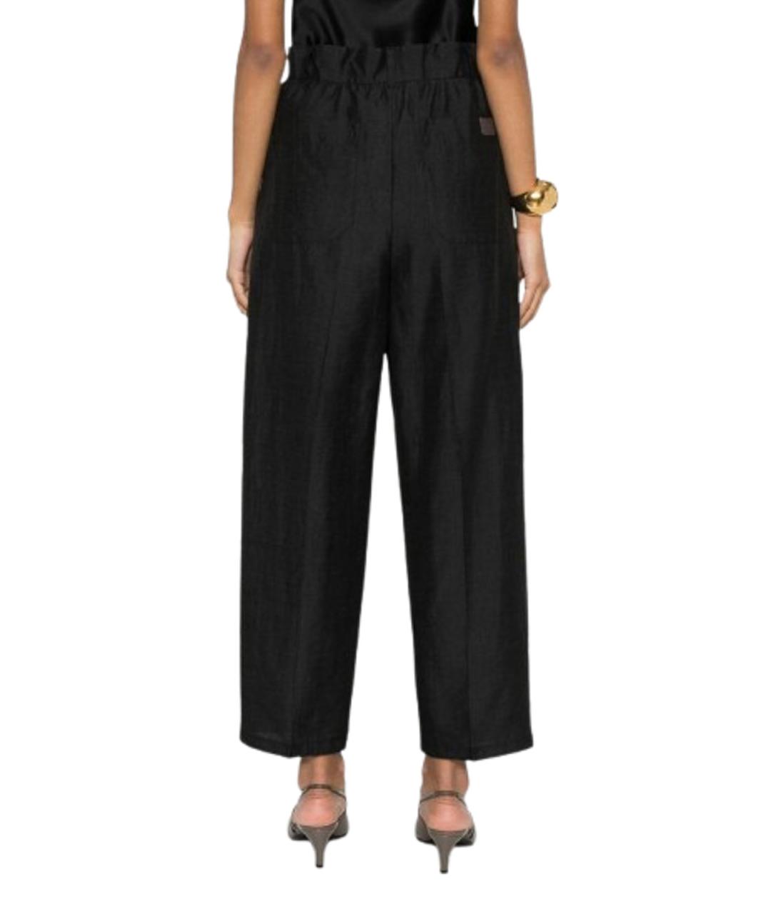 MAX MARA Серые льняные прямые брюки, фото 4