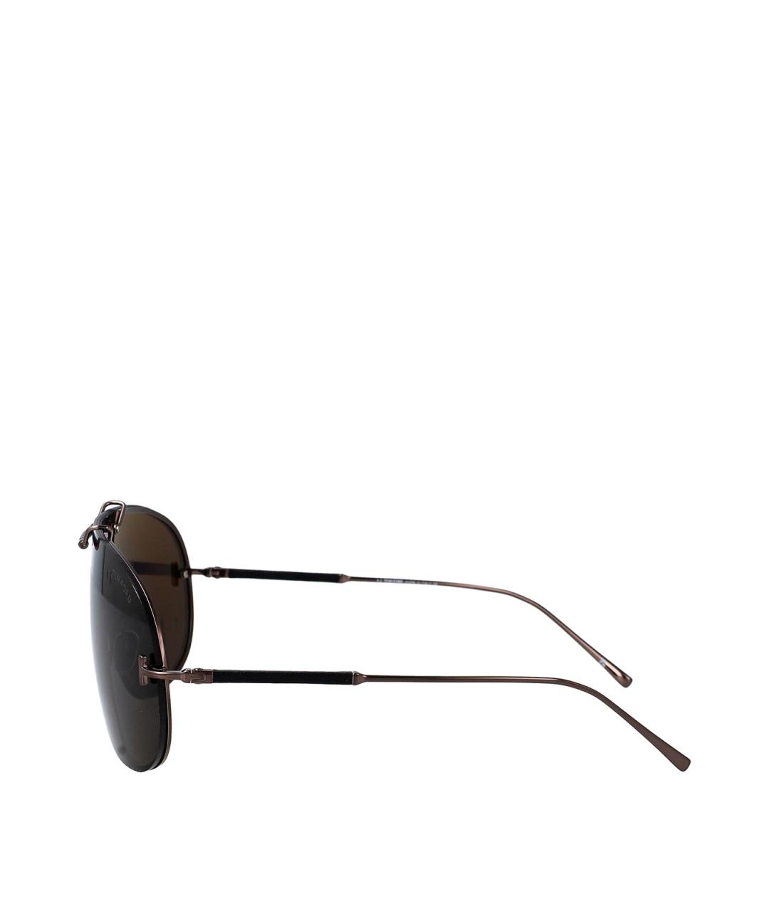TOM FORD Серые металлические солнцезащитные очки, фото 3