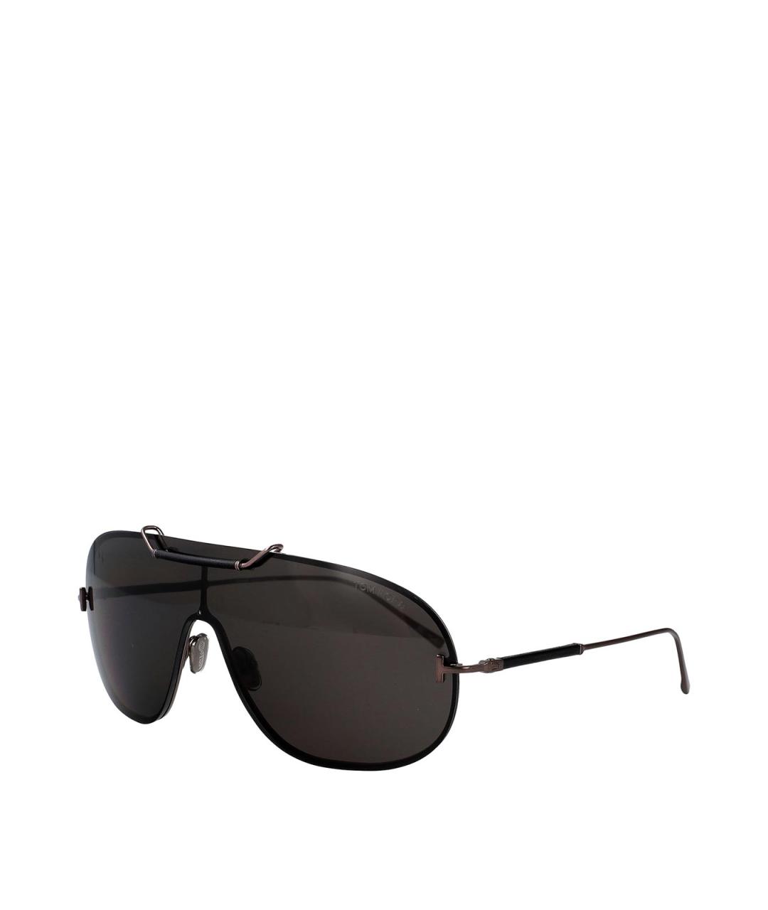 TOM FORD Серые металлические солнцезащитные очки, фото 2