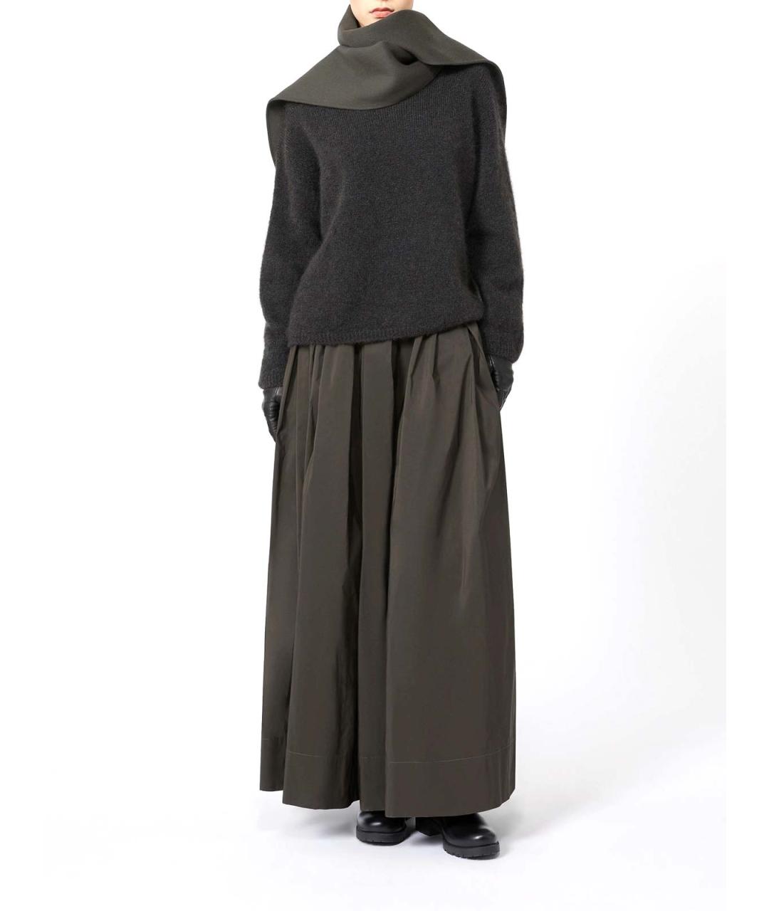 'S MAX MARA Зеленая хлопковая юбка макси, фото 2
