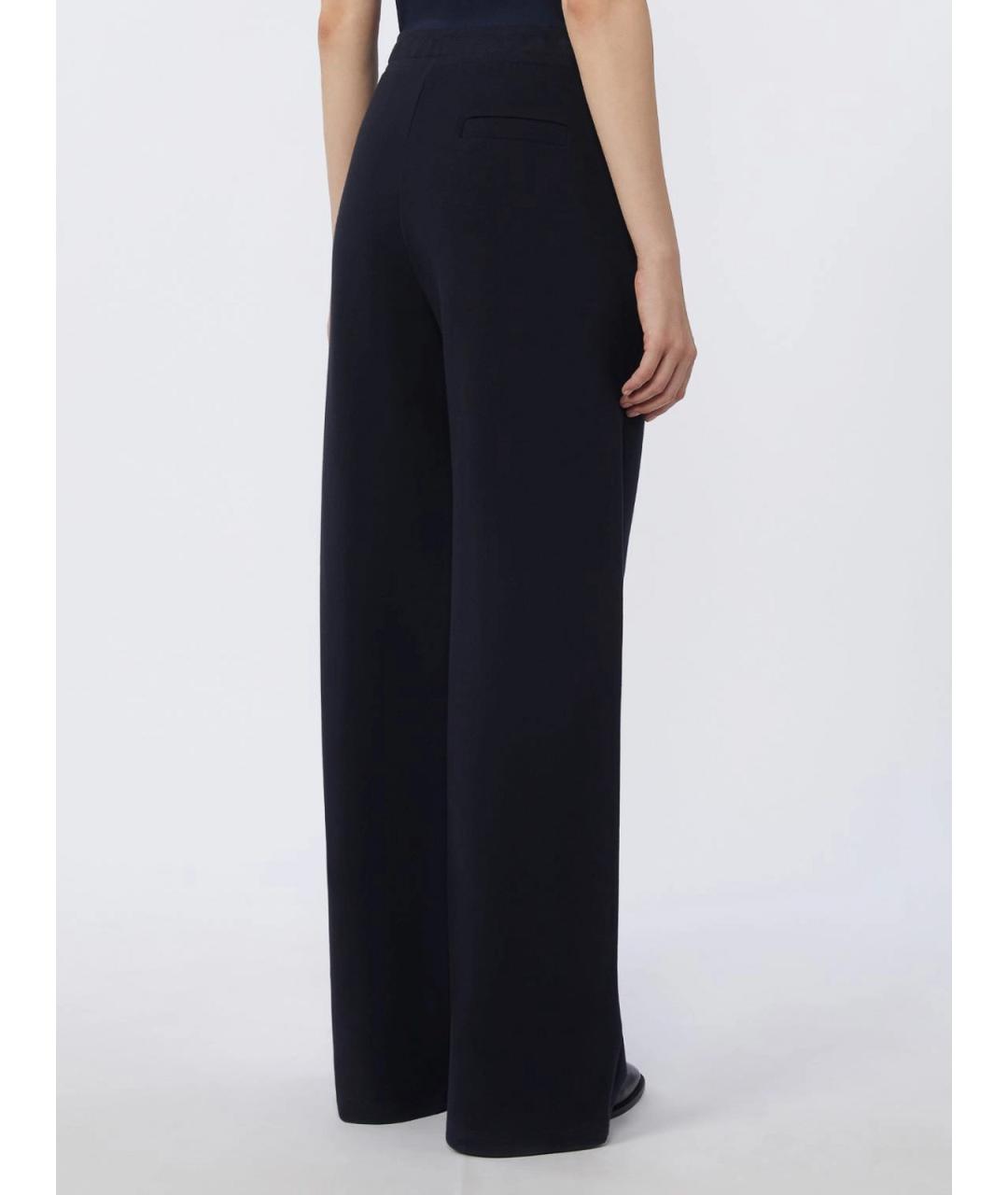 'S MAX MARA Синие хлопковые брюки широкие, фото 4