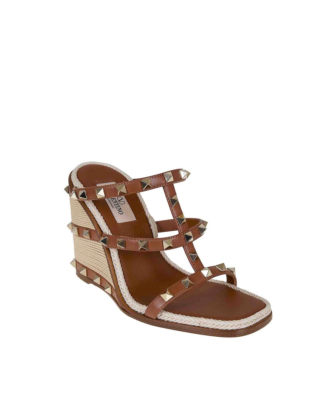 VALENTINO Коричневые кожаные мюли, фото 2