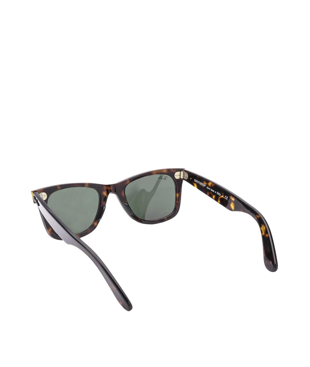 RAY BAN Коричневые пластиковые солнцезащитные очки, фото 4