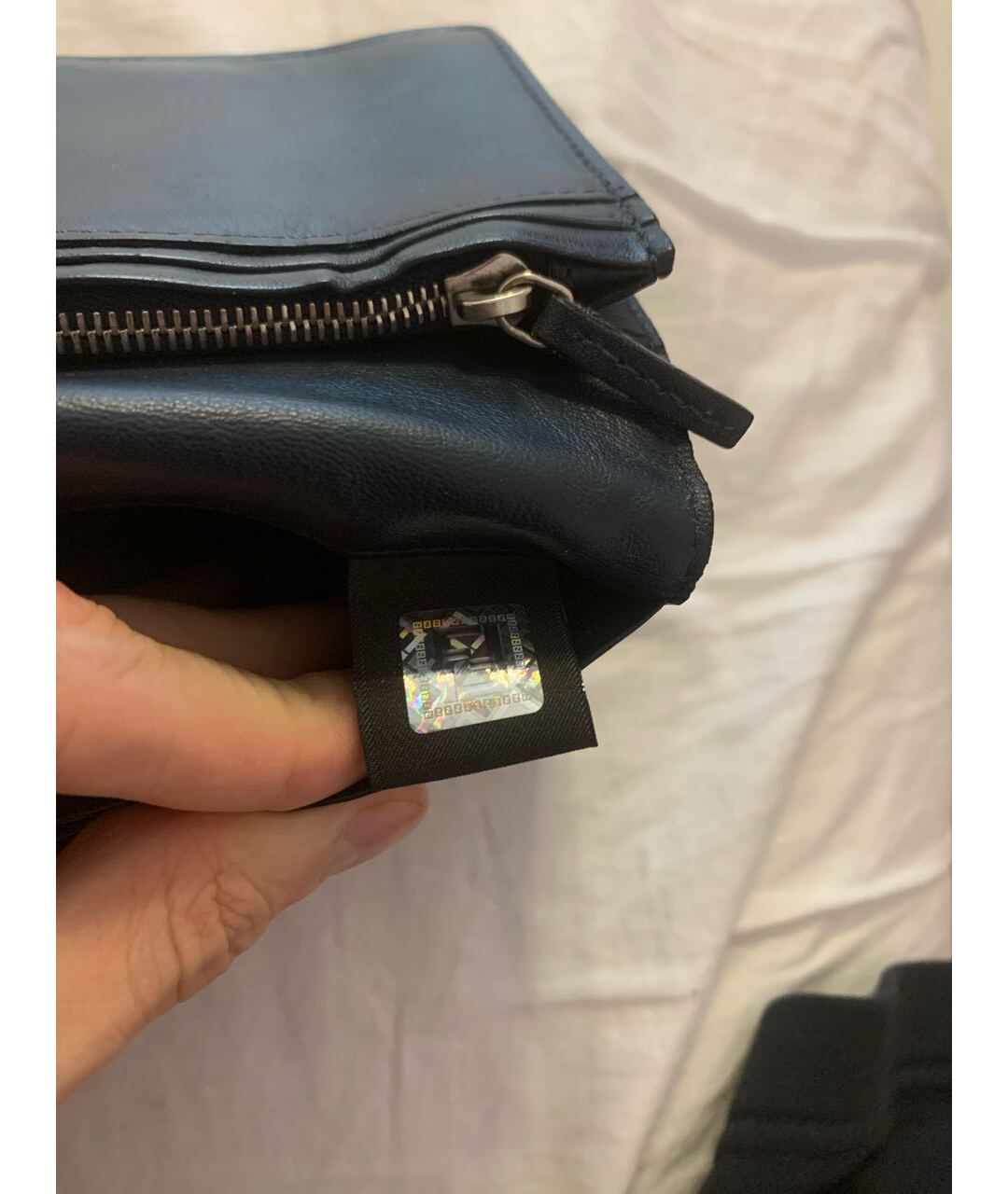 FENDI Темно-синий кожаный кошелек, фото 6