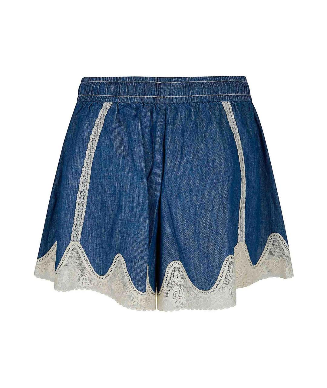 ZIMMERMANN Синие хлопковые шорты, фото 2