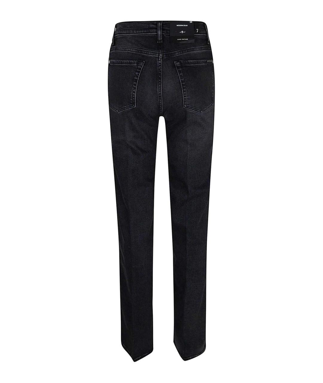 7 FOR ALL MANKIND Синие хлопковые прямые джинсы, фото 2
