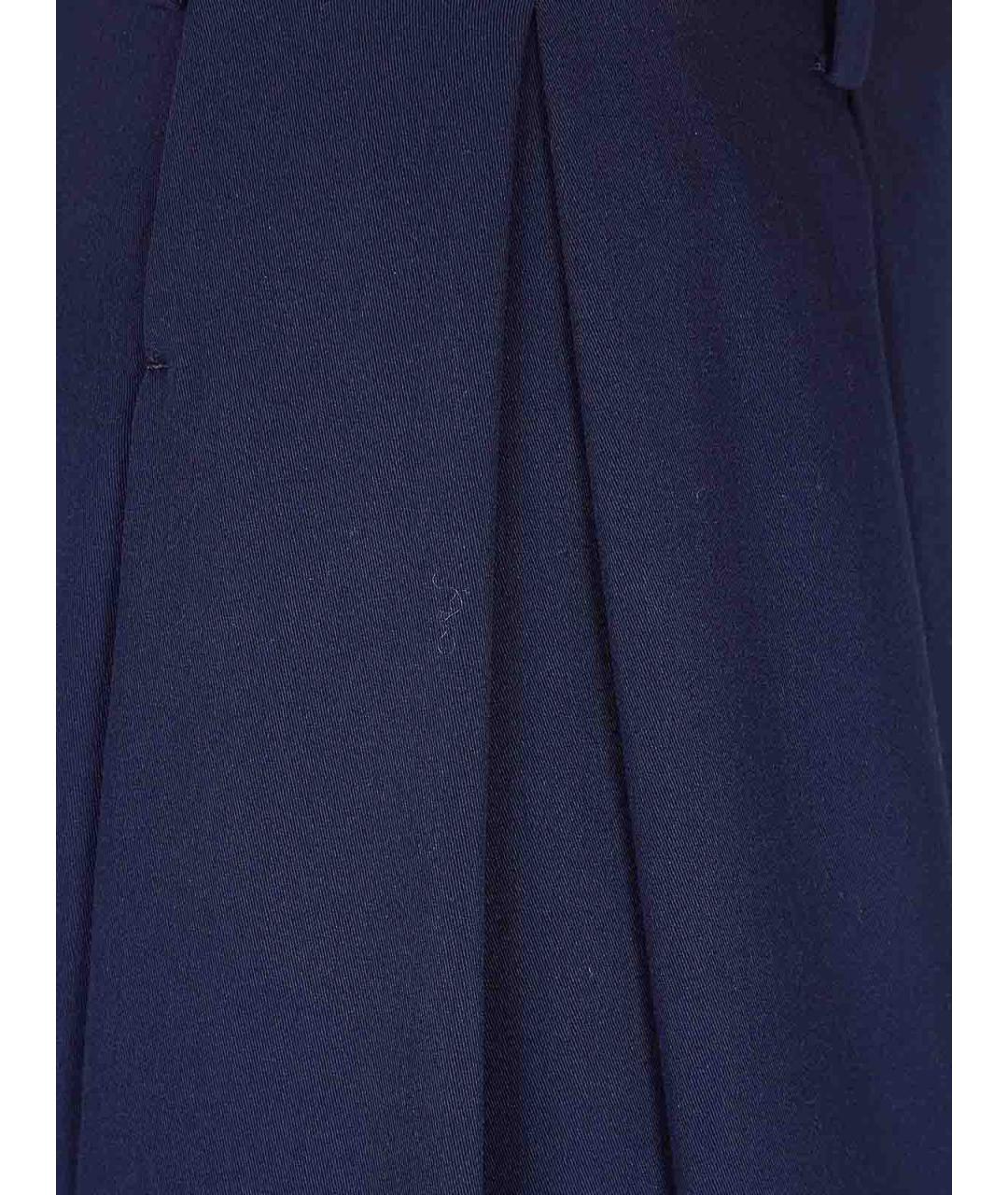 POLO RALPH LAUREN Синие шерстяные брюки широкие, фото 3