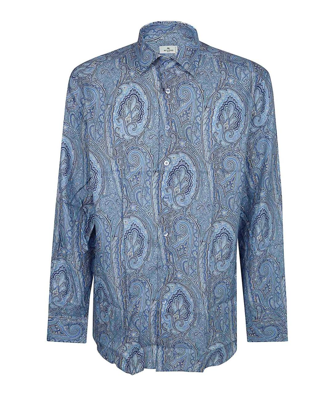 ETRO Голубая хлопковая кэжуал рубашка, фото 1