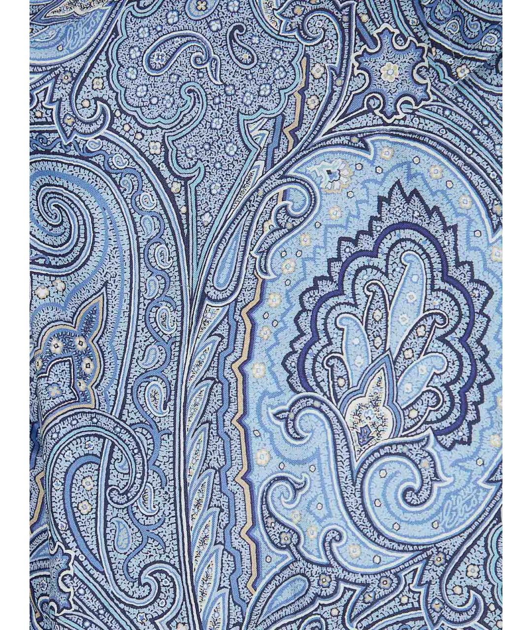 ETRO Голубая хлопковая кэжуал рубашка, фото 3