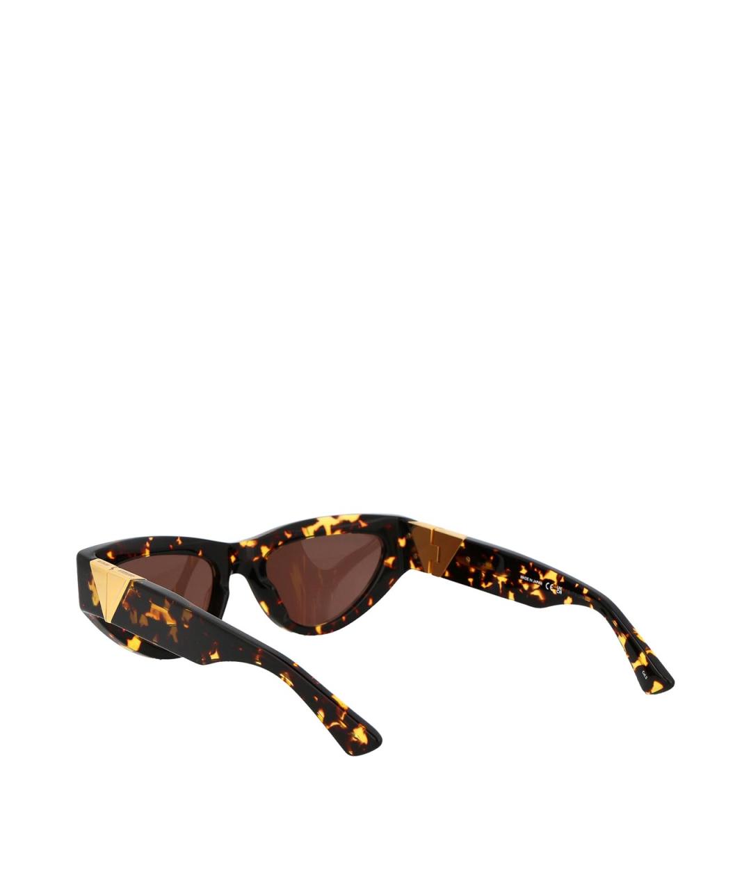 BOTTEGA VENETA Коричневые пластиковые солнцезащитные очки, фото 4