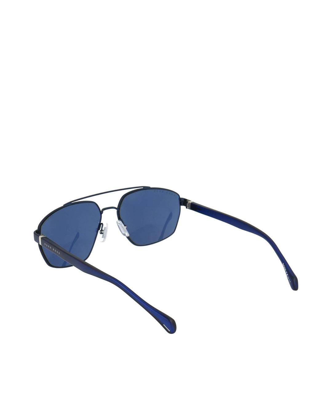 HUGO BOSS Синие металлические солнцезащитные очки, фото 4