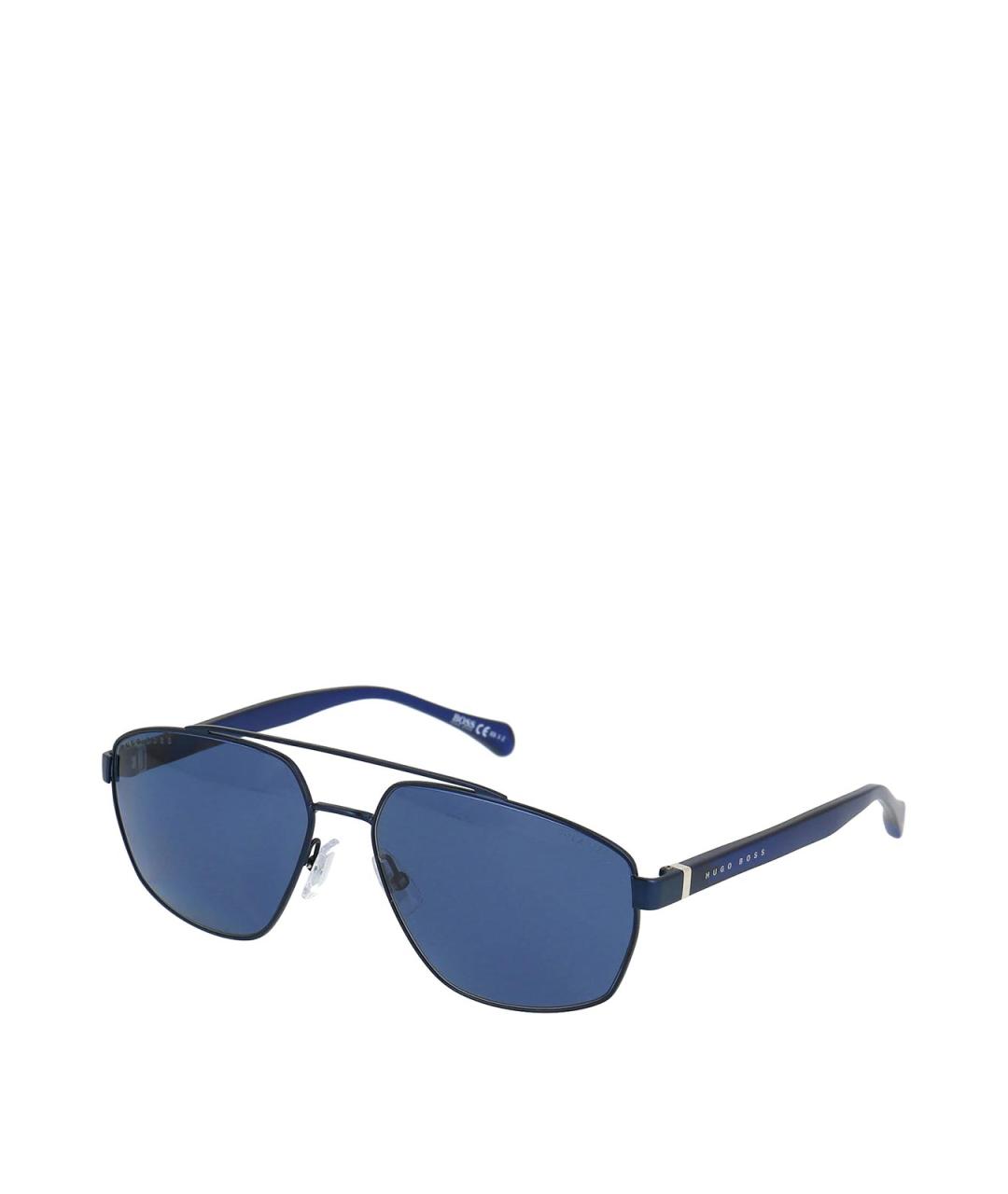 HUGO BOSS Синие металлические солнцезащитные очки, фото 2