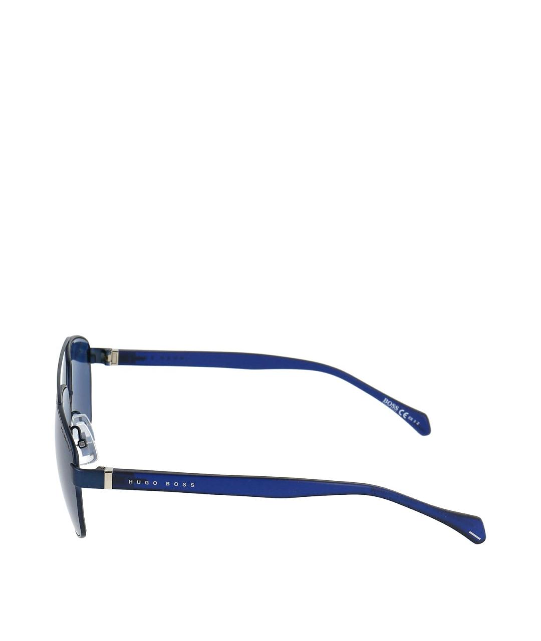 HUGO BOSS Синие металлические солнцезащитные очки, фото 3