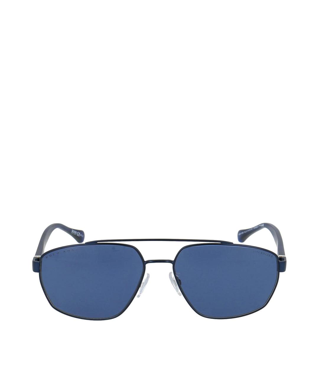 HUGO BOSS Синие металлические солнцезащитные очки, фото 1