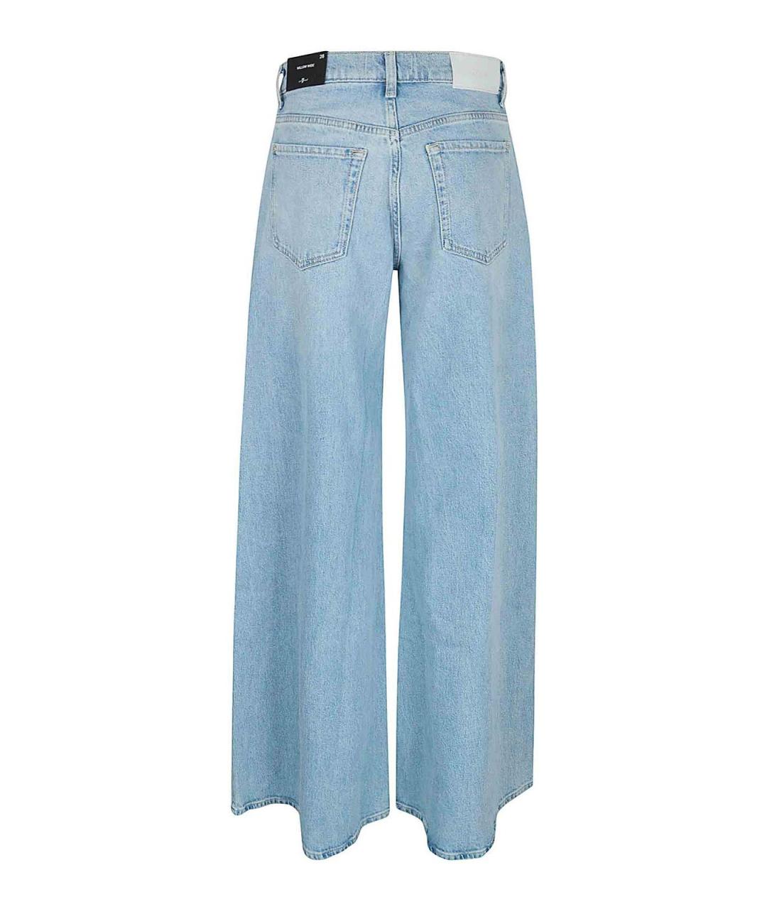 7 FOR ALL MANKIND Синие хлопковые джинсы клеш, фото 2
