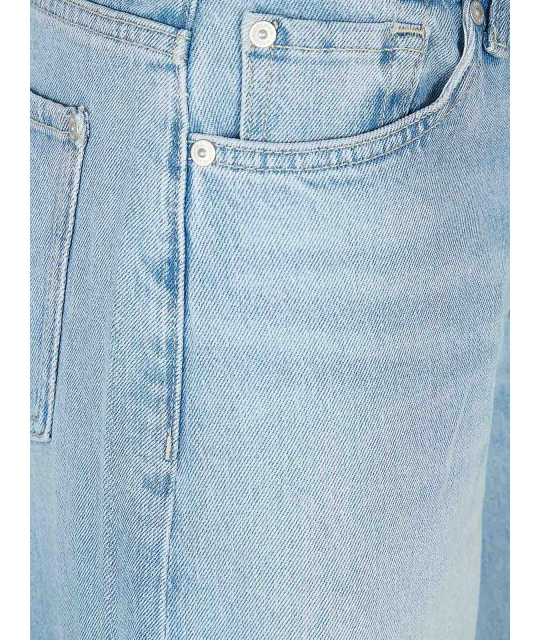 7 FOR ALL MANKIND Синие хлопковые джинсы клеш, фото 3